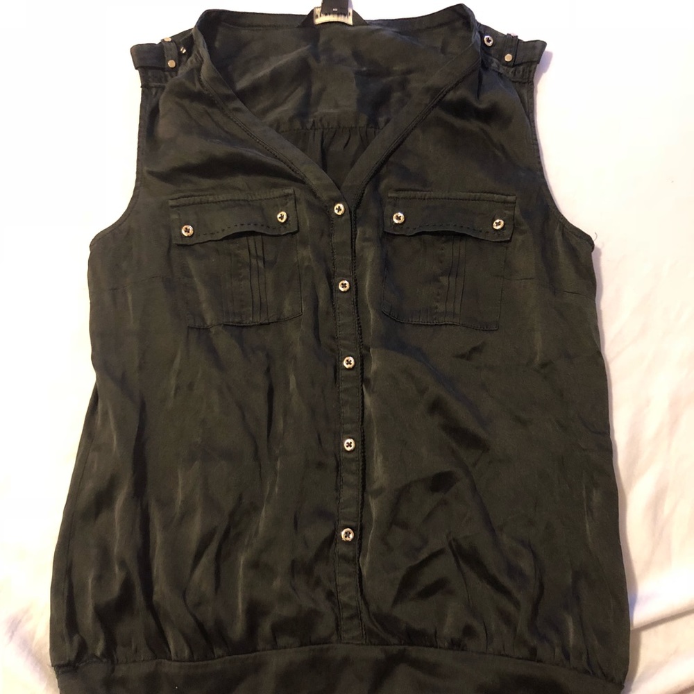 Black silk blouse